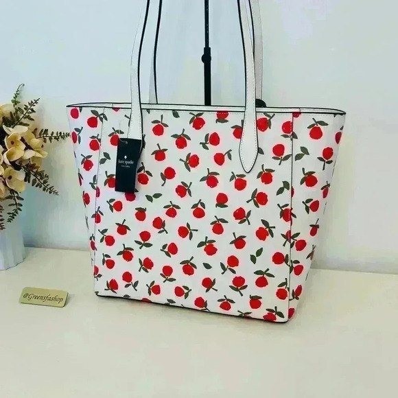 Kate Spade Purse Dana Tote Shoulder Bag Festival Rosette - Picture 4 of 9